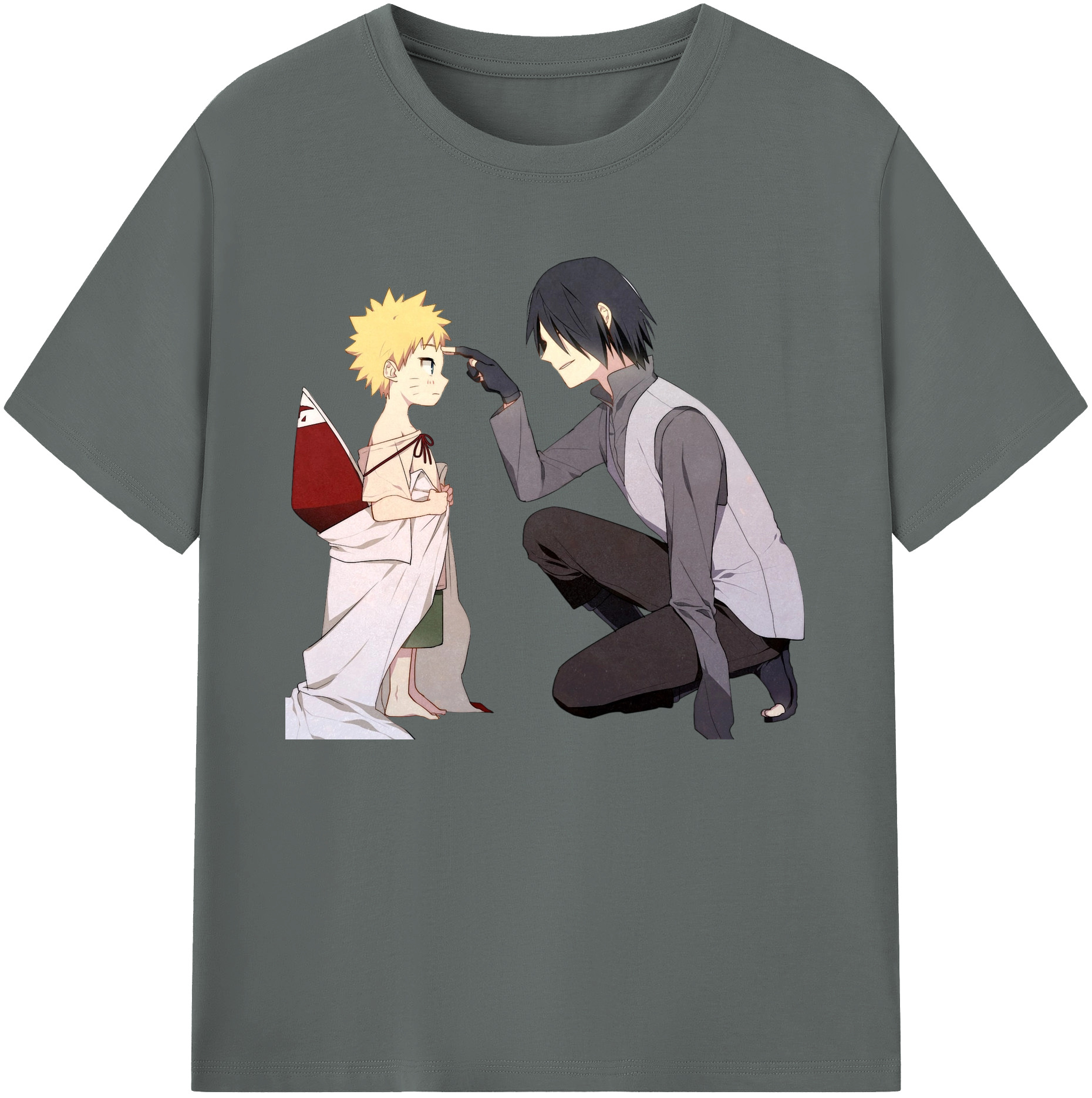 （画像用） NARUTO -ナルト- うちは サスケ Uchiha Sasuke 綿100％ メンズ半袖Tシャツ｜肌触りやわらか＆通気性